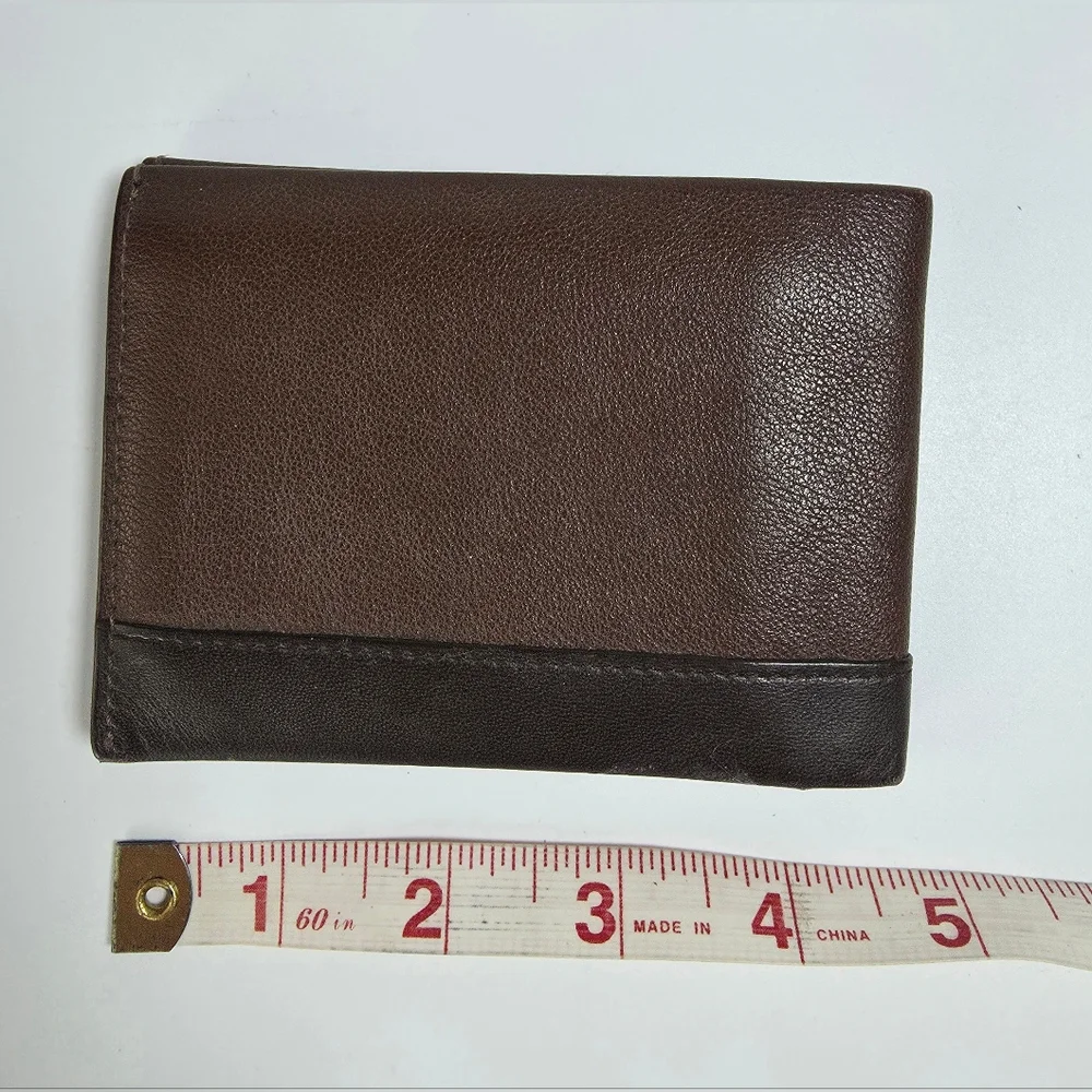 Tumi Bifold Men's Brown Leather Two Tone Wallet